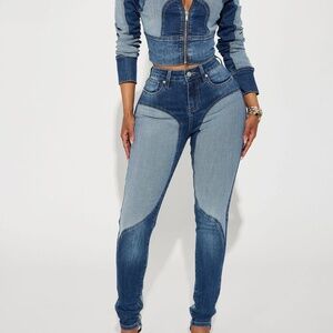 Coronado Two Tone Moto Skinny Jeans